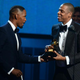 Jamie Foxx presents the Best Rap/Sung Collaboration Award to Jay Z during the 56th Grammy Awards at the Staples Center in Los Angeles, Jan. 26, 2014.
FREDERIC J. BROWN/AFP/Getty Images